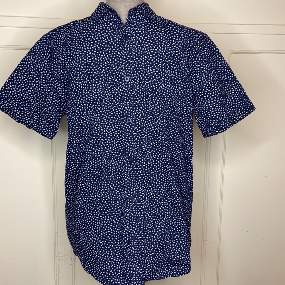 Men’s London Blue Fog Floral Button Down
